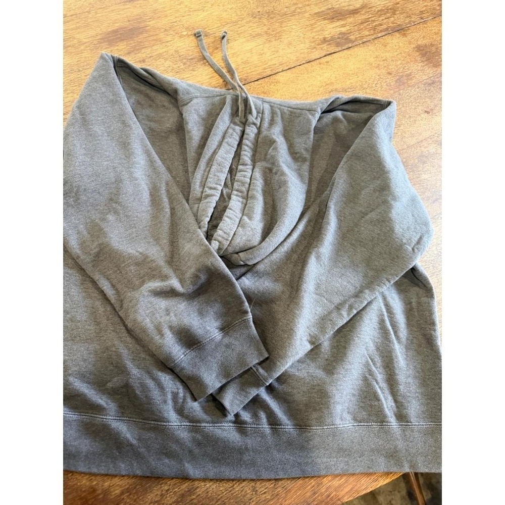 Square Body Life Truck American Flag Graphic Hoodie Charcoal Grey Mens L - Picture 3 of 5